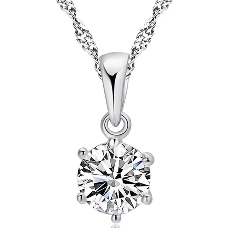 Bridesmaid Jewelry Set – 925 Sterling Silver Necklace, Earrings, and Gemstone Rings for Weddings & Parties